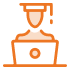 Icon illustration of a graduate